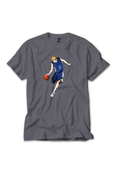 WAKHA Anime 7 Baller Grey T-Shirt