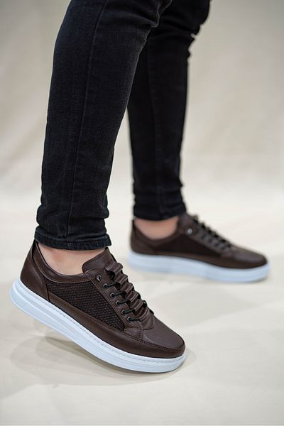 mihra home Men's Brown Mesh Elastic Daily Casual Shoes Sneaker Mi̇hra4060