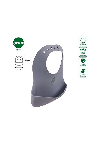 Been Silicone Bib Gray