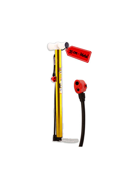 NZB Bisiklet Pompası 6'lı Seti El Tipi Ayak Tutamaklı Metal Borulu Top Lastik Şambrel Şişirme Uçlu