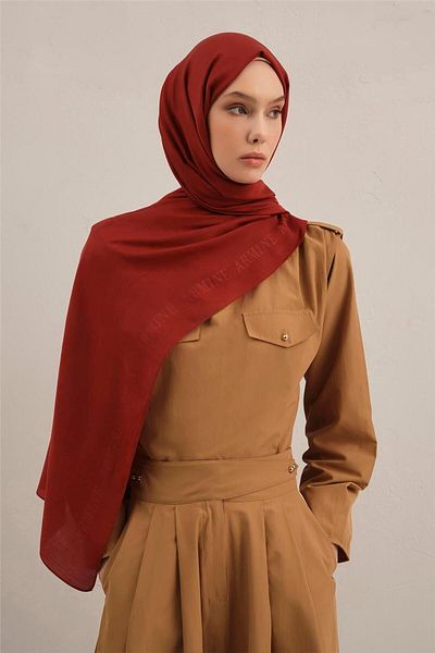 Armine Logo Bordered Cotton Silk Shawl 32