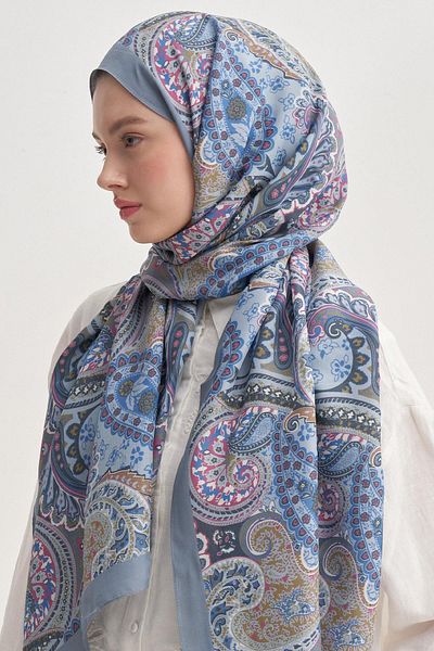 carell Rosella Sky Blue Nilla Cotton Shawl
