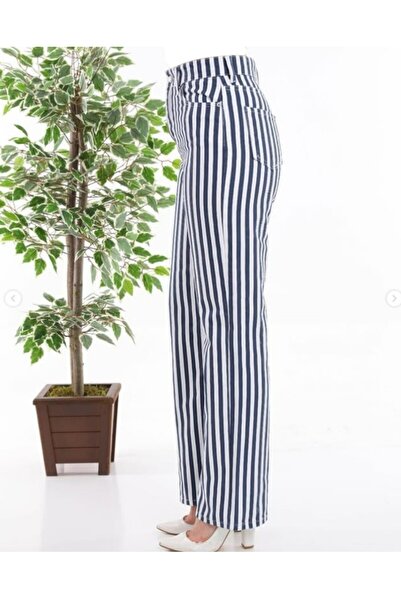 KOTOLOG Wide Leg Baggy Boru Paça Düz Klasik Pantolon Jeans