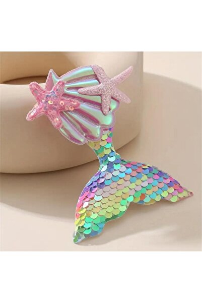 zehracatasariim PULLU DENİZ KIZI KURUĞU VE İSTİRİDYE FİGÜRLÜ KIZ ÇOCUK PENS TOKA