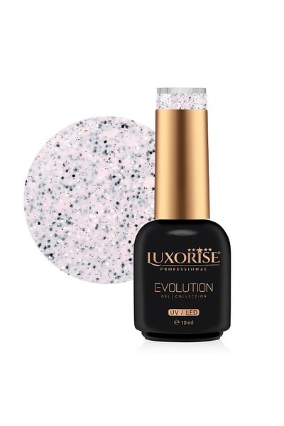 LUXORISE Evolution Semi-permanent Nail Polish, Crazy In Dots - Ice Sprinkles 10ml