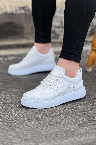 Wagoon Wg162 White Orthopedic Sole Men's Casual Shoes