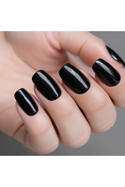 WET N WİLD Wet N Wild Wild Shine Nail Polish Black Crème – Long-lasting, High-shine, Bold Black Nail Color