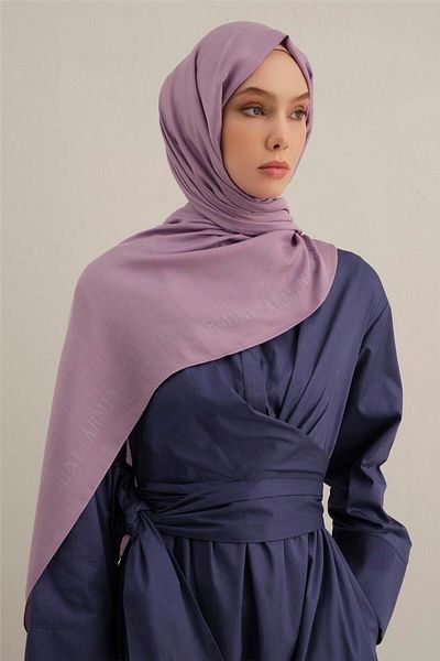 Armine Logo Bordered Cotton Silk Shawl 42