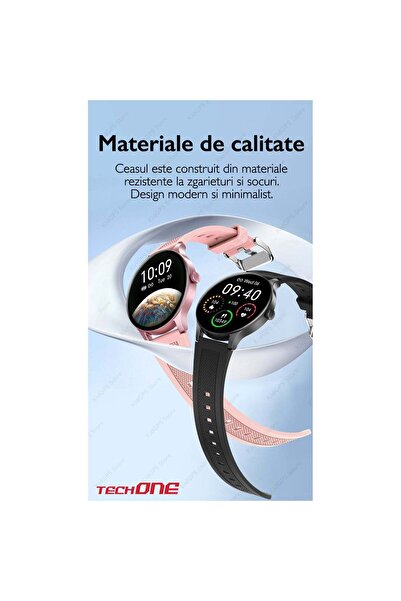 Techone Γυναικείο έξυπνο ρολόι και βραχιόλι γυμναστικής NY20, ροζ