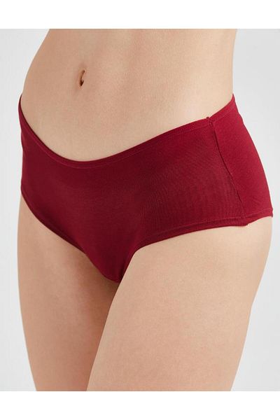 Bolero 2 Pack Bamboo Hipster Slip Panties Burgundy Cream
