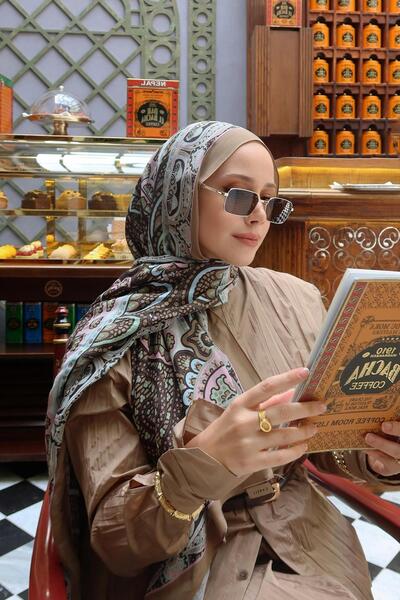 carell Feyza Hakyemez's Choice Olea Mink Nilla Cotton Shawl