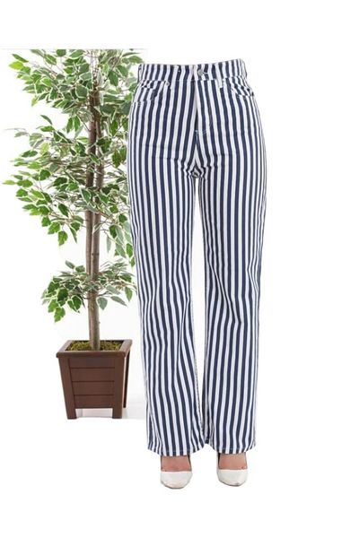 KOTOLOG Wide Leg Baggy Pipe Leg Straight Classic Trousers Jeans