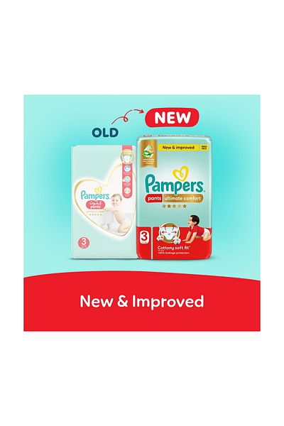 Pampers Ultimate Comfort Pants Diapers, Size 3, 6-11kg, Super Saving Pack, 56 pcs