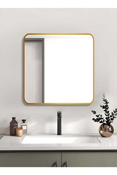 Taimi Set of 2 Square Bathroom Mirror Front and Back Touch LED Light for Bathroom and Bedroom 60x60cm