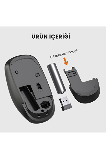 Lecoo Ws203 Kablosuz 2400dpı 4 Tuşlu Optik Mouse Siyah