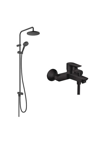 Hansgrohe Vernis Blend Matte Black Shower Column Set