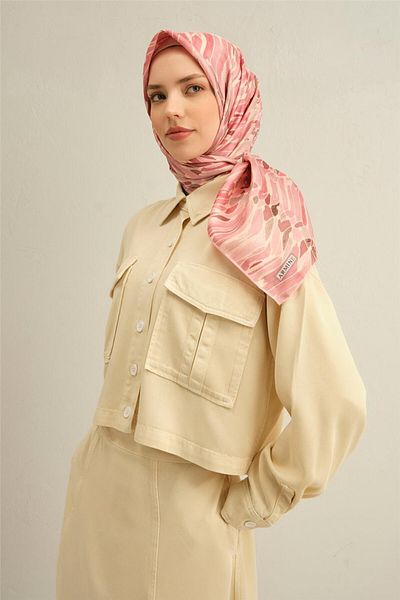 Armine Patterned Pure Silk Sura Scarf 9335- 89