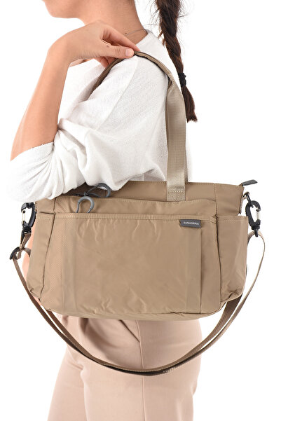 Sanmorris Sn-6007 Geantă de umăr pentru femei, din material parașută, rezistentă la apă, geantă de umăr, geantă de mână, geantă de cruce VİZON