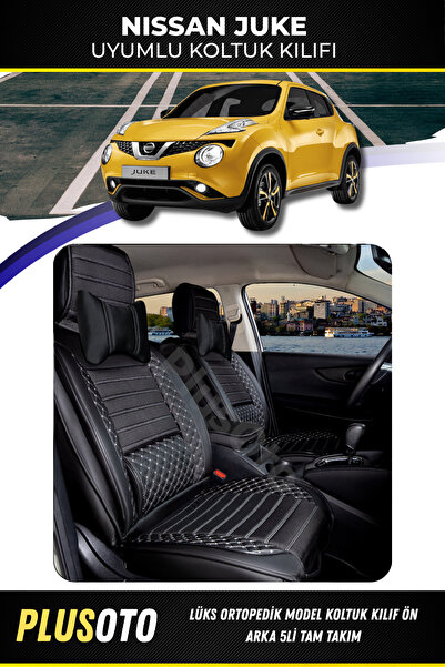 PlusOto مجموعة غطاء مقعد السيارة المتوافقة مع Nissan Juke Plus Lux Series بال...