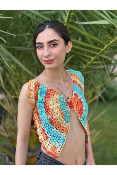 Gönülden Tasarım RUČNO PLETENI LEPTIR Skraćeni kroj BUSTIER STANDARDNE VELIČINE