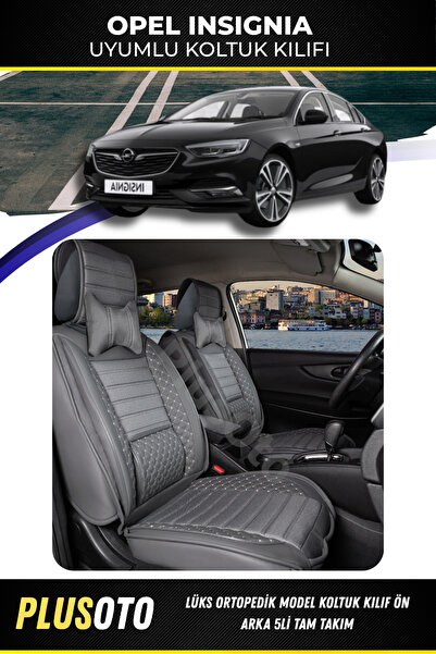 PlusOto مجموعة أغطية مقاعد السيارة المدخنة المتوافقة مع سلسلة Opel Insignia P...