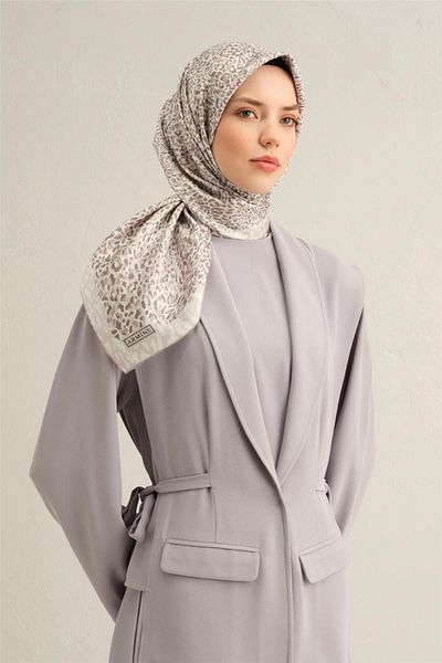 Armine Patterned Silk Sura Scarf 9352- 83