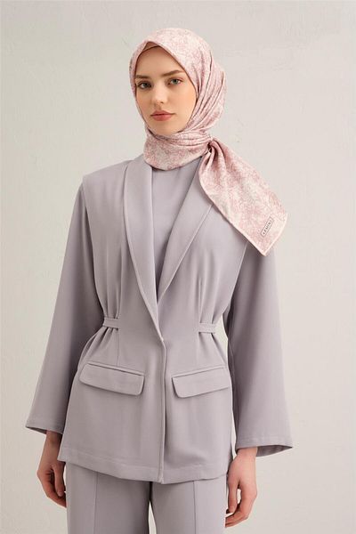 Armine Patterned Pure Silk Sura Scarf 9311- 86