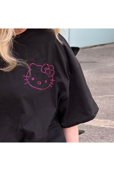 Gofeel Black Stone Hello Kitty Premium Oversize T-Shirt