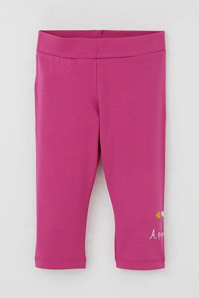 Breeze 1-4 Years Girl Capri Tights Set - Light Gray Melange, Girl Printed