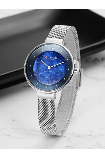 Curren -9032 Original Brand Stainless Steel Band Wrist Watch For Women With Free Box