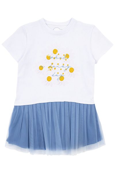 Mavipink Rochie tutu din tul din bumbac Daisy pentru fete