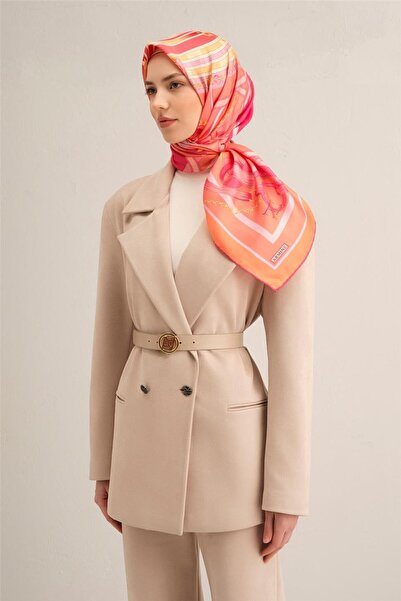 Armine Eșarfă din twill de mătase pură cu model 9315- 58