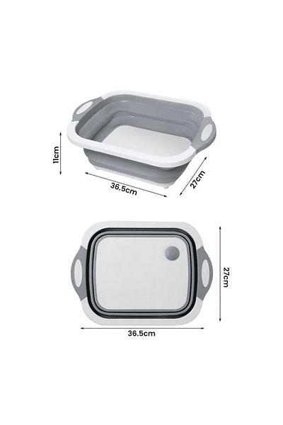 Köken Koken 3in1 Multifunctional Chopper, Fruit/Vegetable Storage Basket, Foldable Washing Bowl 5L