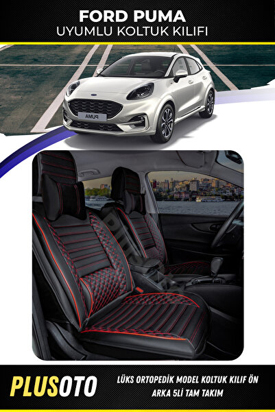 PlusOto مجموعة أغطية مقاعد السيارة المتوافقة مع سيارات Ford SUV Plus Lux Seri...