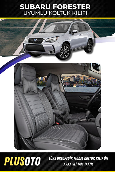 PlusOto مجموعة غطاء مقعد السيارة المدخن المتوافقة مع سلسلة سوبارو فورستر بلس ...