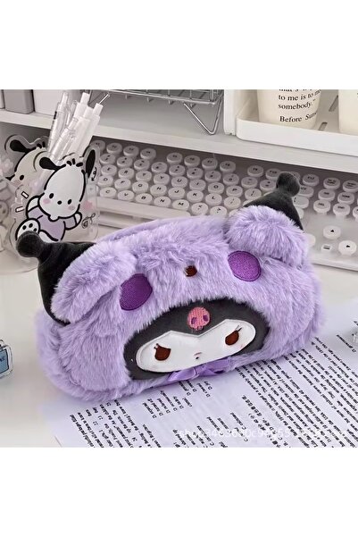 synshop Kuromi Kuromili Sanrio Labubu Peluş Kalemlik Makyaj Çantası Kuromi Ci...