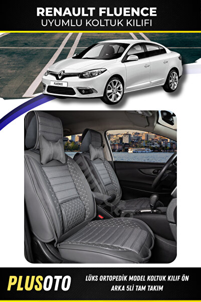 PlusOto مجموعة أغطية مقاعد السيارة المدخنة المتوافقة مع سلسلة RENAULT Fluence...
