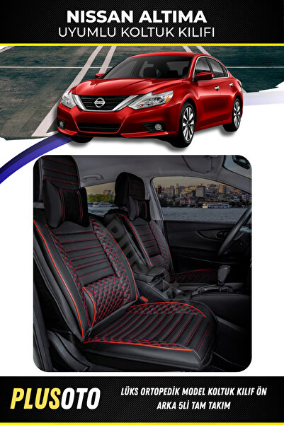 PlusOto مجموعة غطاء مقعد السيارة المتوافقة مع سلسلة Nissan Altima Plus Lux با...