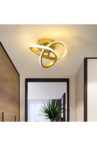 luminastar Lustra Led, 40w, Auriu, 3000k/4000k/6000k
