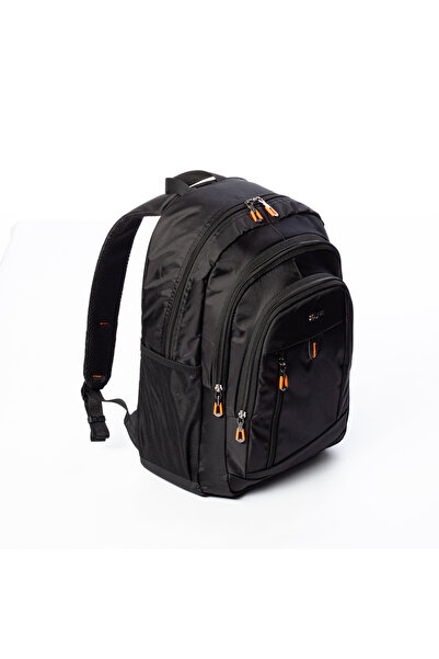 By Hakan My Polo 2135 School Bag Backpack Water Resistant Black-Orange