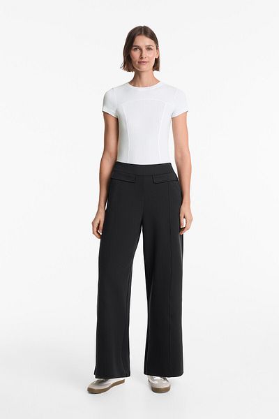 Oysho Neoprene-effect Bootcut Trousers