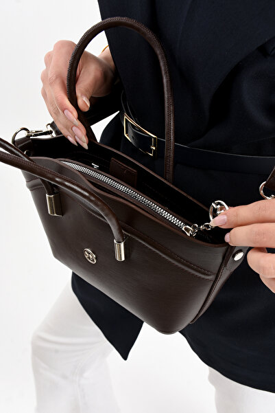 By Hakan TN-201 МІНІ-СУМКА ДЛЯ ЖІНОК НА ПЛЕЧЕ РУЧНА СУМКА КРОСБРЕЛ СУМКА КАВОВОГО КОЛЬОРУ