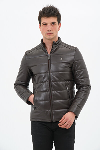 U.S. Polo Assn. Erkek Kahverengi Mont