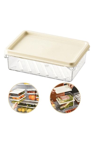 Köken Koken Storage box, plastic casserole with lid, transparent, 20x13.5x5.5 cm