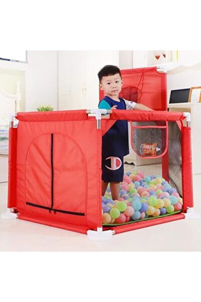 MAAS Hexagonal Children's Playpen with Basketball Hoop, Navy Blue, Mesh Panels, Safety Gate, Indoor Play