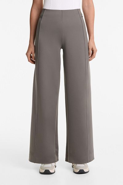 Oysho Brushed Neoprene-effect Wide-leg Trousers