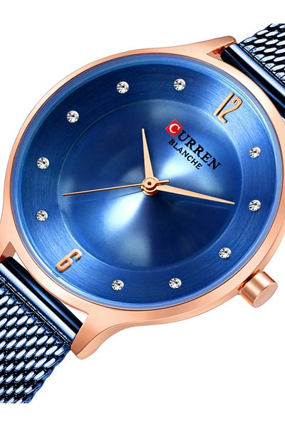 Curren women Stainless Steel Analog Watch 9036 - 31 mm - Blue