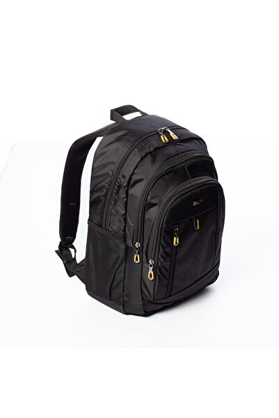 By Hakan My Polo 2135 School Bag Backpack Water Resistant Black-Yellow