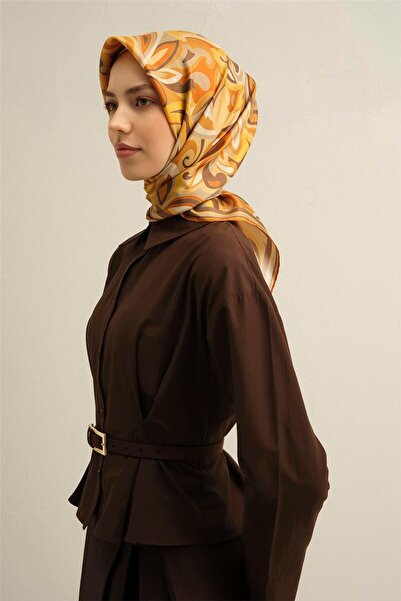 Armine Desenli Saf Ipek Sura Eşarp 9323- 50