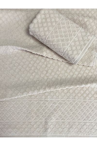 Lucy and Home Jacquard Cotton 2-Piece Hand, Face and Head Towel 50X100Cm